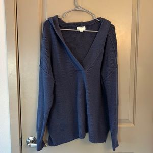 American Eagle Aerie Hooded V-Neck Sweater
